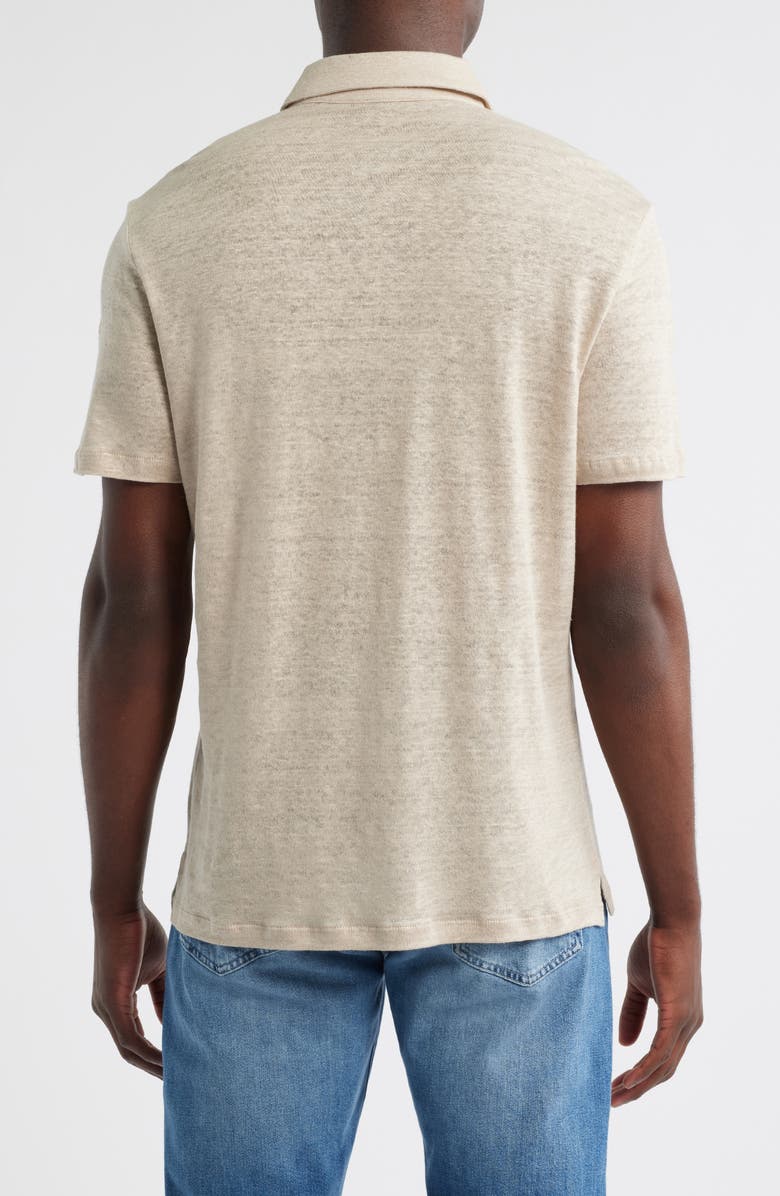 Robert Barakett Boyce Linen Polo, Alternate, color, Tan