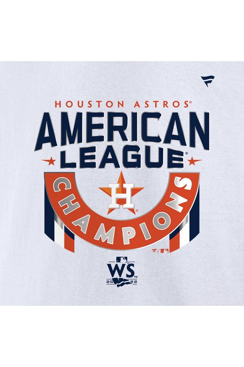 Men's Fanatics Branded White Houston Astros 2022 American League Champions Locker Room Big & Tall T-Shirt, Alternate, color, White