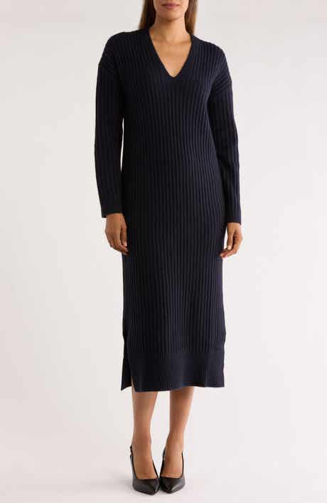 NORDSTROM RACK Long Sleeve V-Neck Sweater Dress
