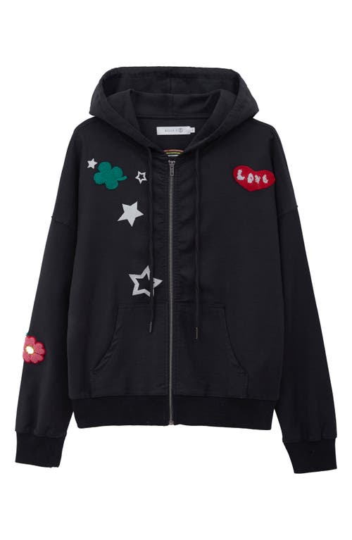 Billy T Birds Of A Feather Embroidered Zip-up Graphic Hoodie