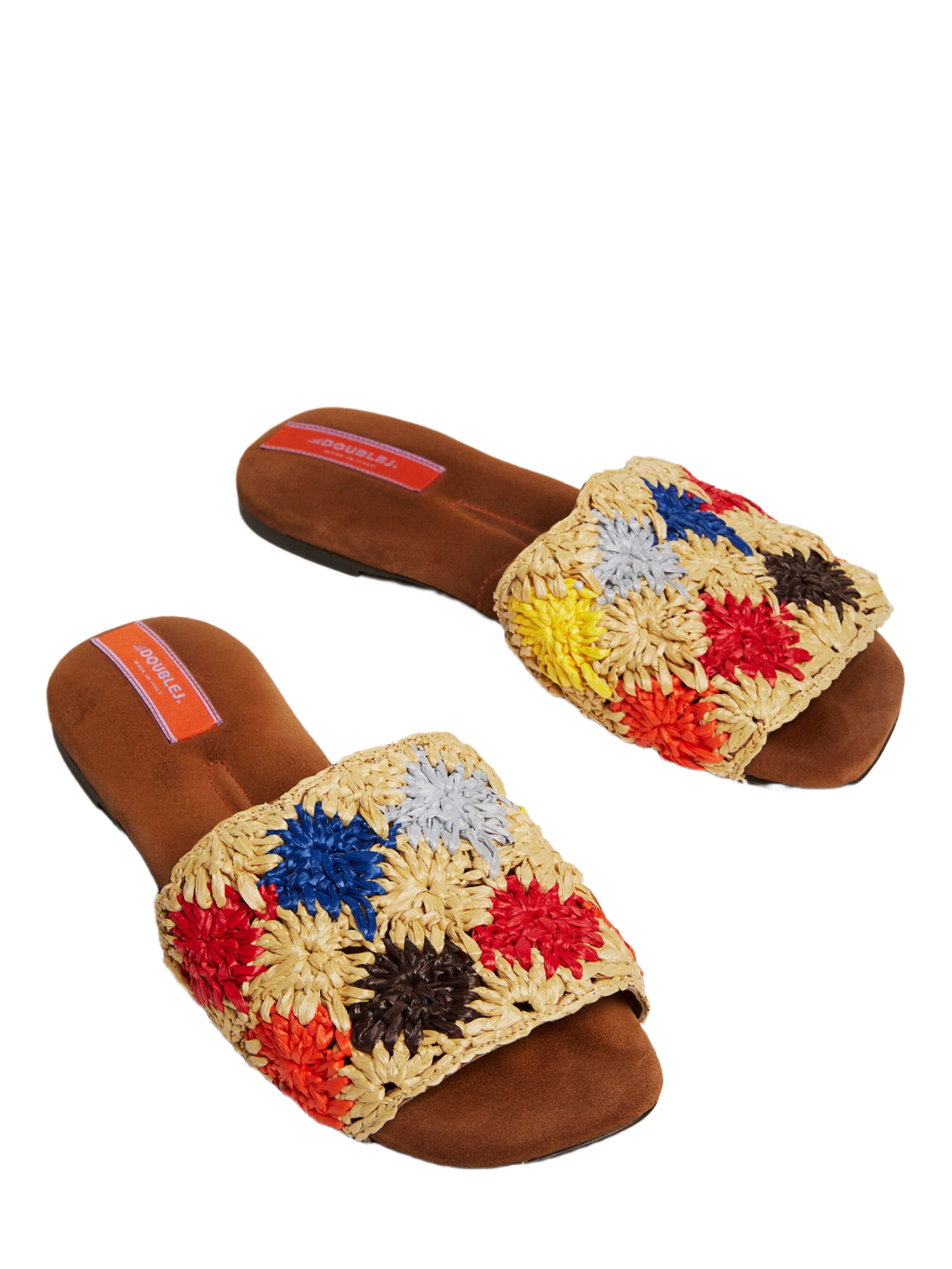 La DoubleJ Crochet Sandal Solid Grey, Alternate, color, Solid Grey