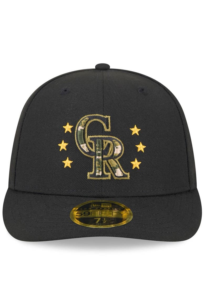 Men's New Era  Black Colorado Rockies 2024 Armed Forces Day Low Profile 59FIFTY Fitted Hat, Alternate, color, Black