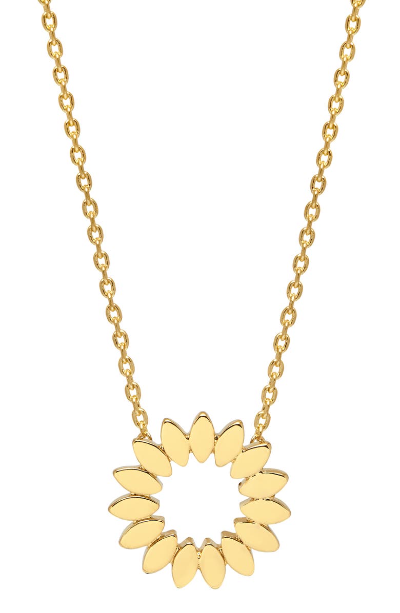 Estella Bartlett Modern Floral Pendant Necklace, Alternate, color, Gold