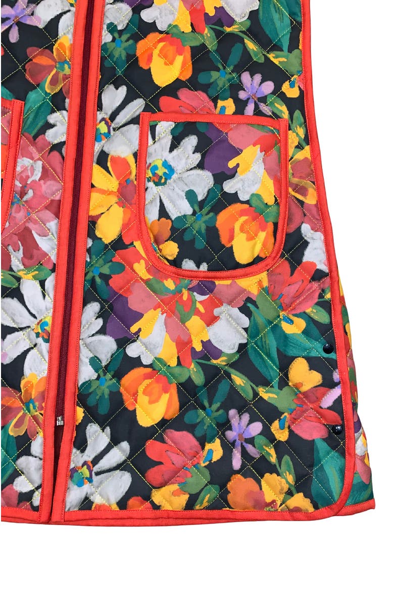 Florencia Davalos Juani Vest, Alternate, color, Green Garden / Brown Floral