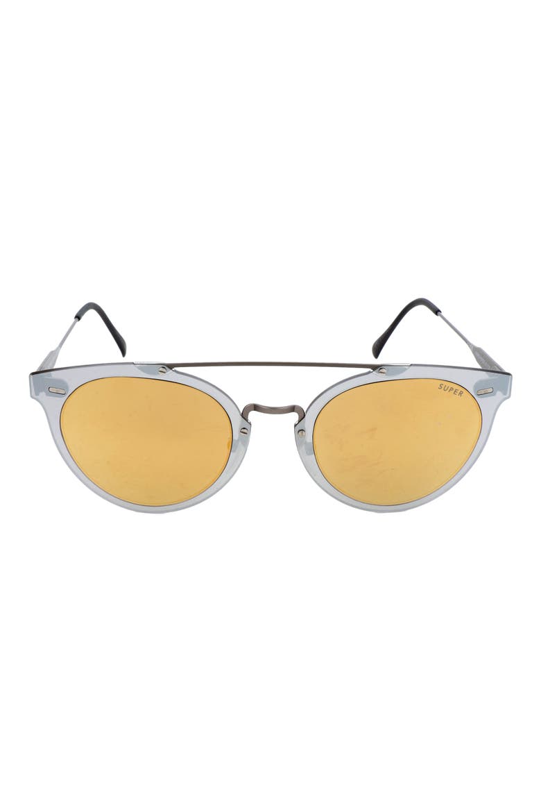 53mm Round Sunglasses, Main, color, SILVER