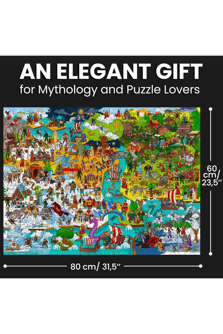 1000 Piece Puzzle for Adults-  Egyptian Gods, Greek Gods & Norse Gods, Alternate, color, Norse