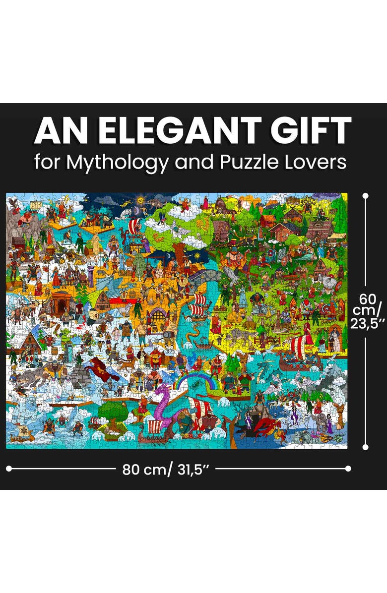 Quokka 1000 Piece Puzzle for Adults - Egyptian Gods, Greek Gods & Norse Gods, Alternate, color, Norse