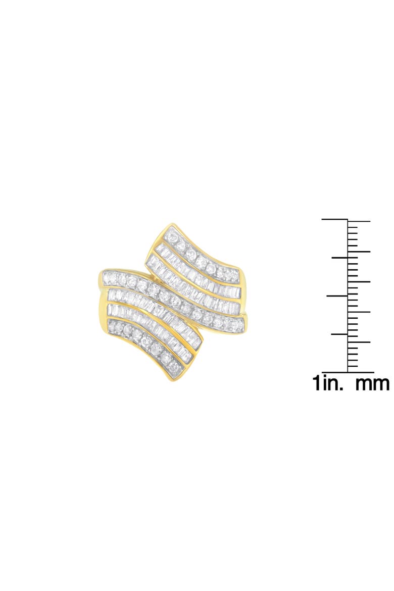 10K Yellow Gold 1 1/7 Cttw Diamond Bypass Ring, Alternate, color, Yellow Gold