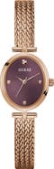 GUESS Ruby Oval Mesh Strap Watch, 24mm