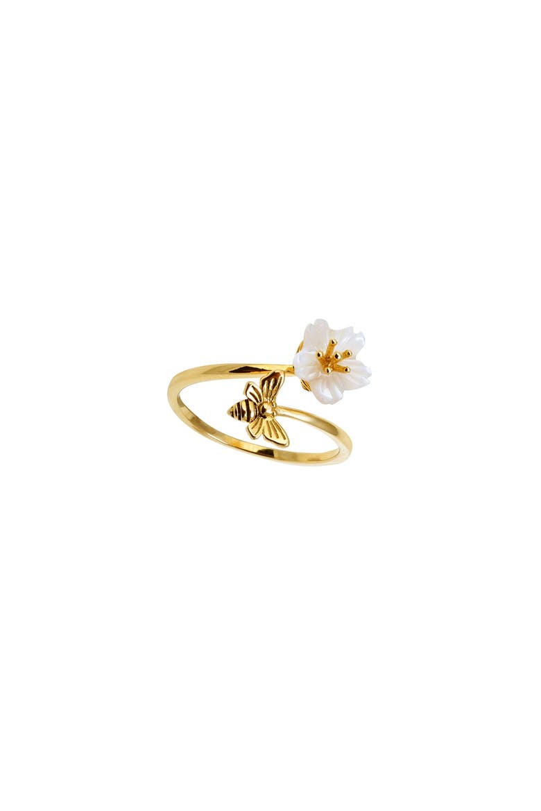 Bee Ring, Main, color, Silver Gold Plated