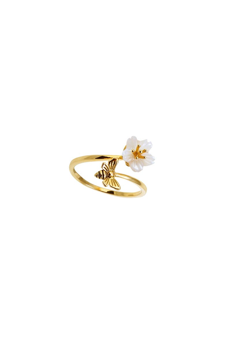 Arte Nova Jewellery Bee Ring, Main, color, Silver Gold Plated
