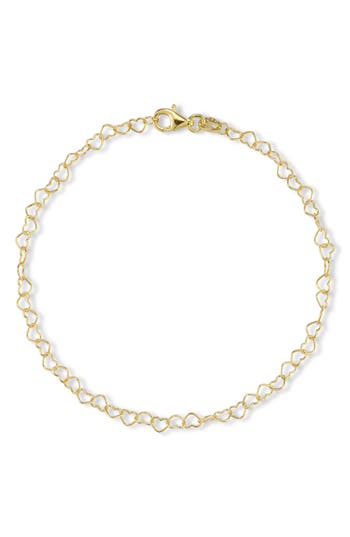 Glaze Jewelry Heart Chain Anklet In Gold - 10 Inch