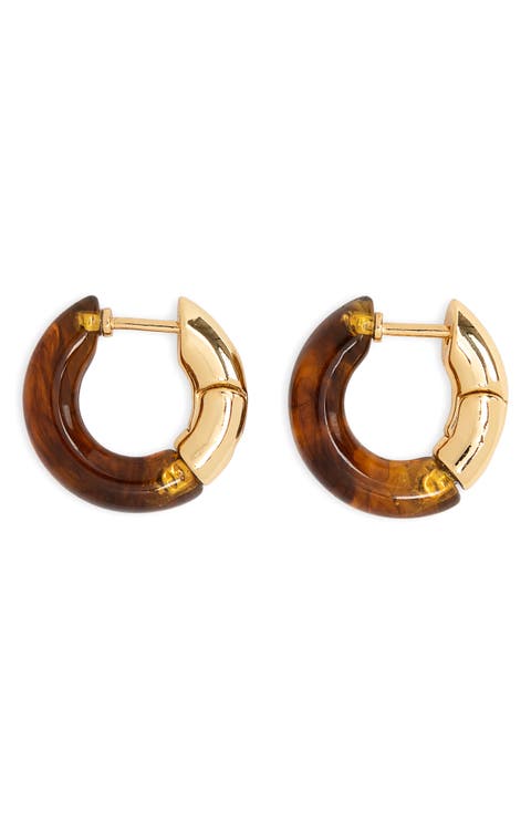 Acacia Resin Hoop Earrings