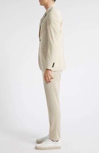Ross Slim Fit Solid Tan Wool Blend Suit