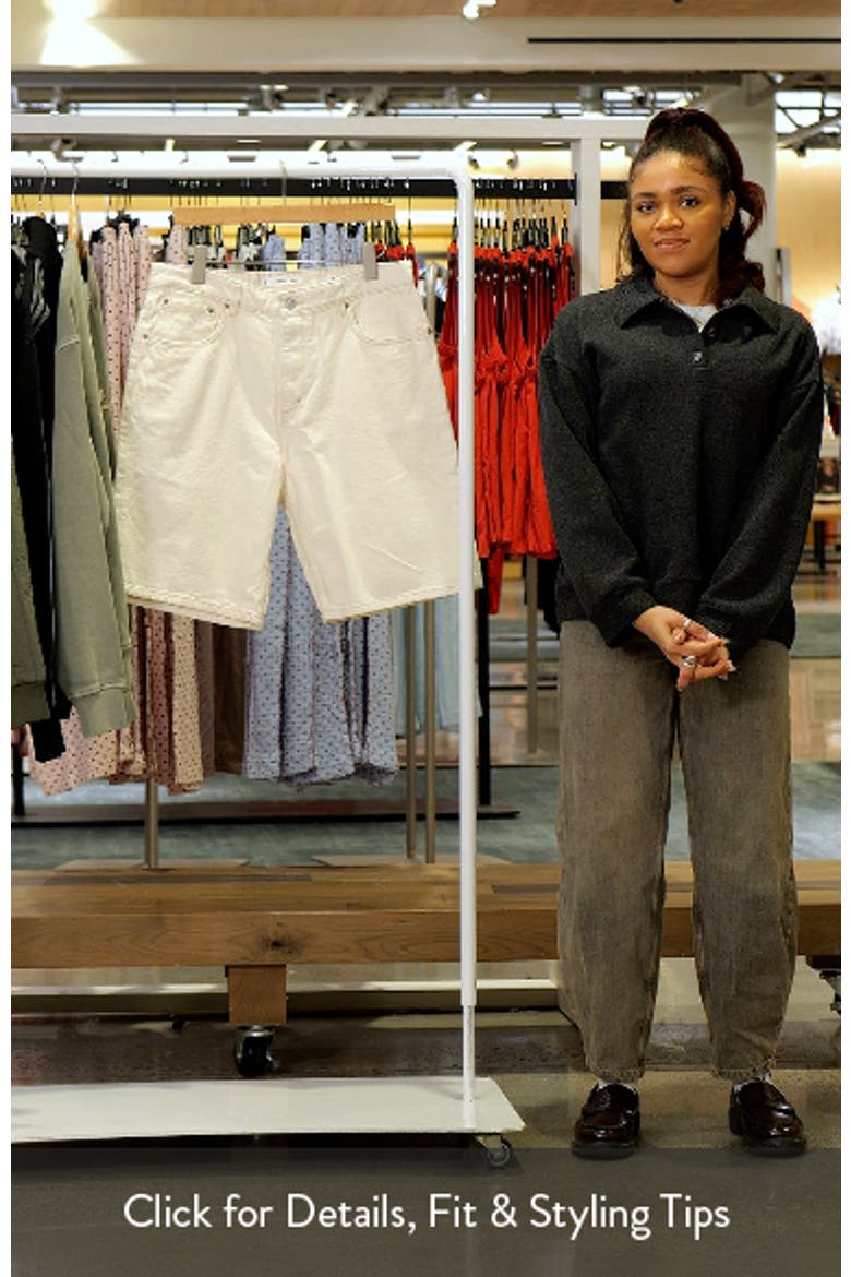 Oversize Denim Bermuda Shorts video