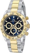 PORSAMO BLEU Men's Preston Multi-Function Dial Two-Tone Stainless Steel Bracelet Watch, 41mm