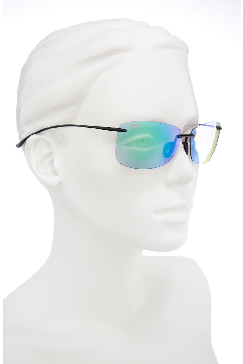 Gender Inclusive Core Polarized Square Sunglasses, Alternate, color, BLACK BLACK GREEN