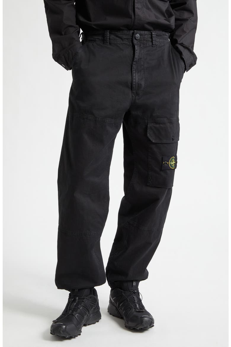 Stretch Cotton Joggers, Main, color, BLACK