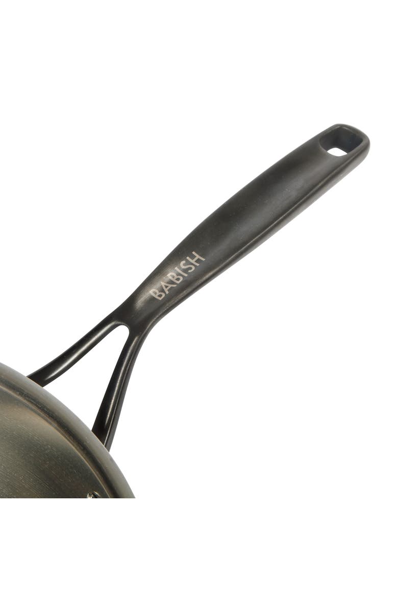 5 Qt Heavy Duty Nonstick Stainless Steel Sauté Pan with Lid, Oven & Induction Safe, Alternate, color, Stainless Steel/Black Handle
