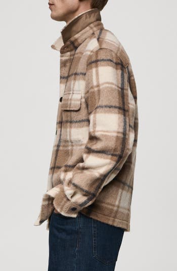 Textured Check Flannel Overshirt