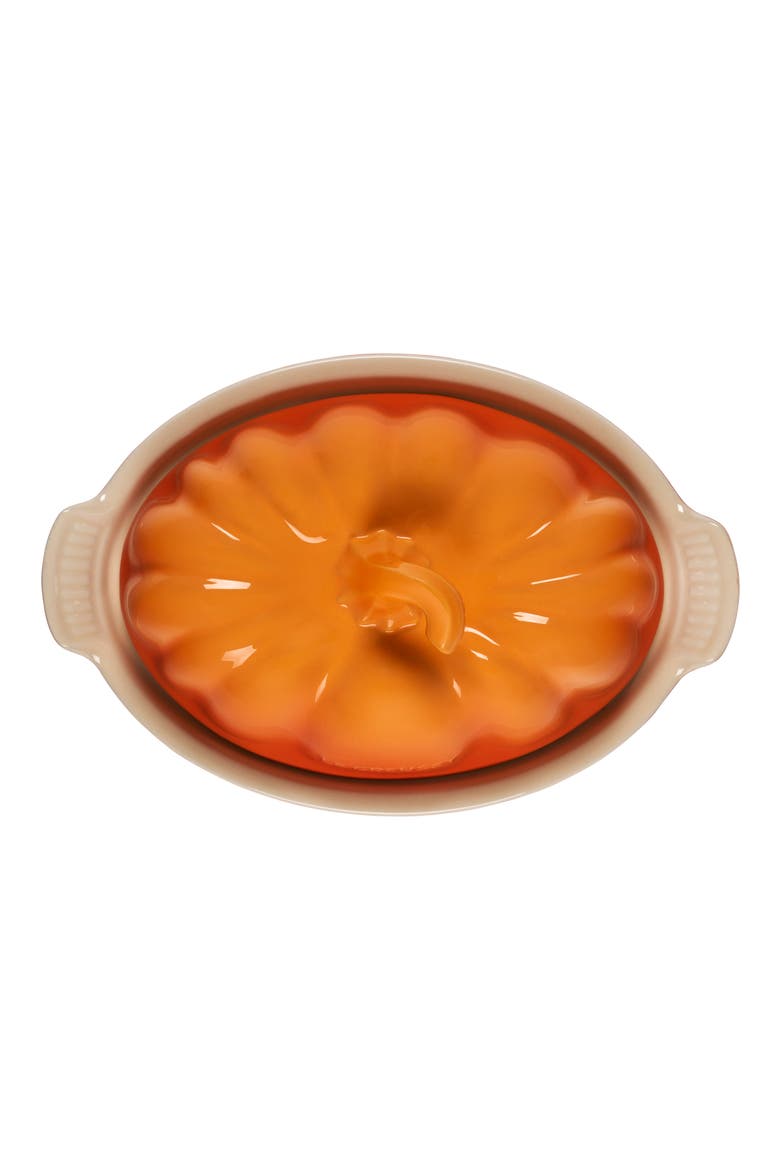 Pumpkin Butter Dish, Alternate, color, PERSIMMON