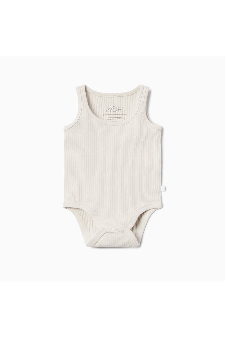 Ribbed Sleeveless Bodysuit, Main, color, Ecru