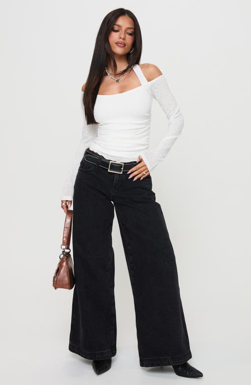 Princess Polly Shivers Cold Shoulder Halter Top