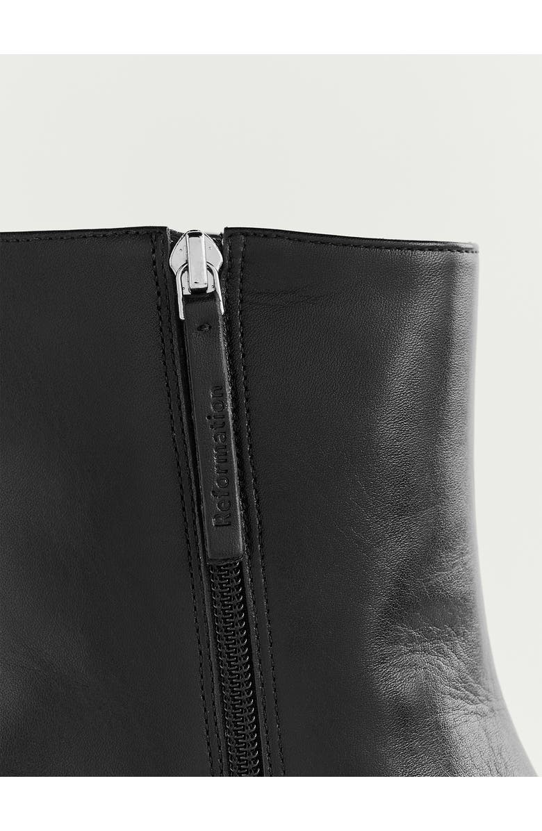 Reformation Gillian Bootie, Alternate, color, Black Leather