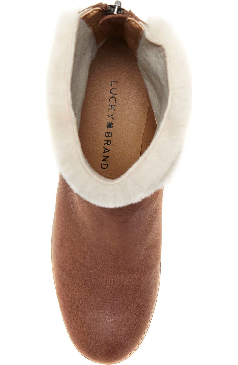 Lucky Brand Tarina Genuine Shearling Cuff Bootie, Alternate, color,