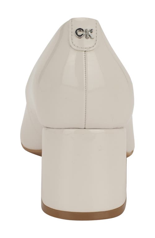 Calvin Klein Alanta Square Toe Pump In Ivory