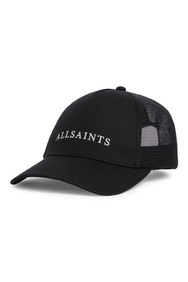 Logo Trucker Hat, Main, color, BLACK