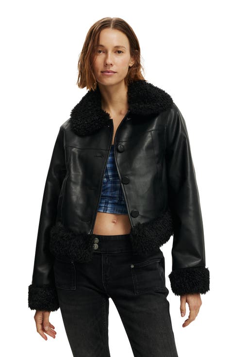 Women's Peggy Faux Fur Trim Jacket