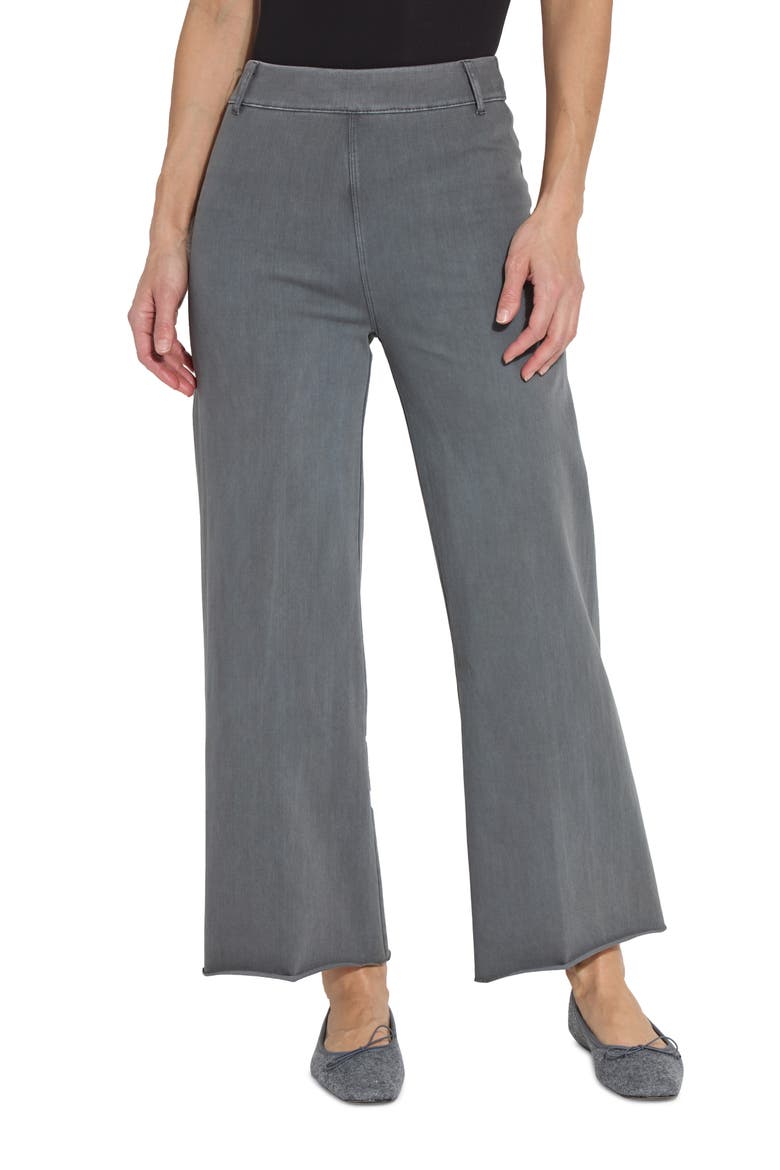 'Lyssentials Erin High Waist Ankle Wide Leg Denim Jeans, Main, color, ANTIQUE WASH CHARCOA