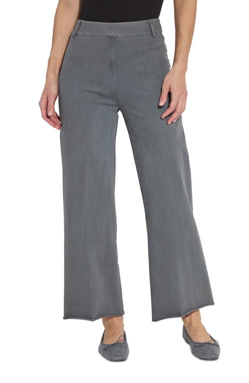 Lyssé Erin Hi Waist Wide Leg Denim In Antique Wash Charcoal In Antique Wash Charcoa