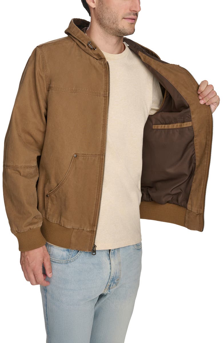 Levi's<sup>®</sup> Lightweight Workwear Hooded Jacket, Alternate, color, Brown