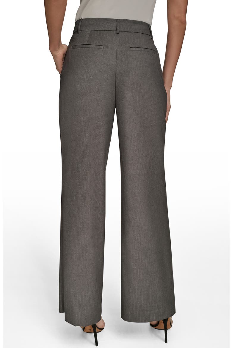Flat Front Pinstripe Pants, Alternate, color, GREY/ SILVER