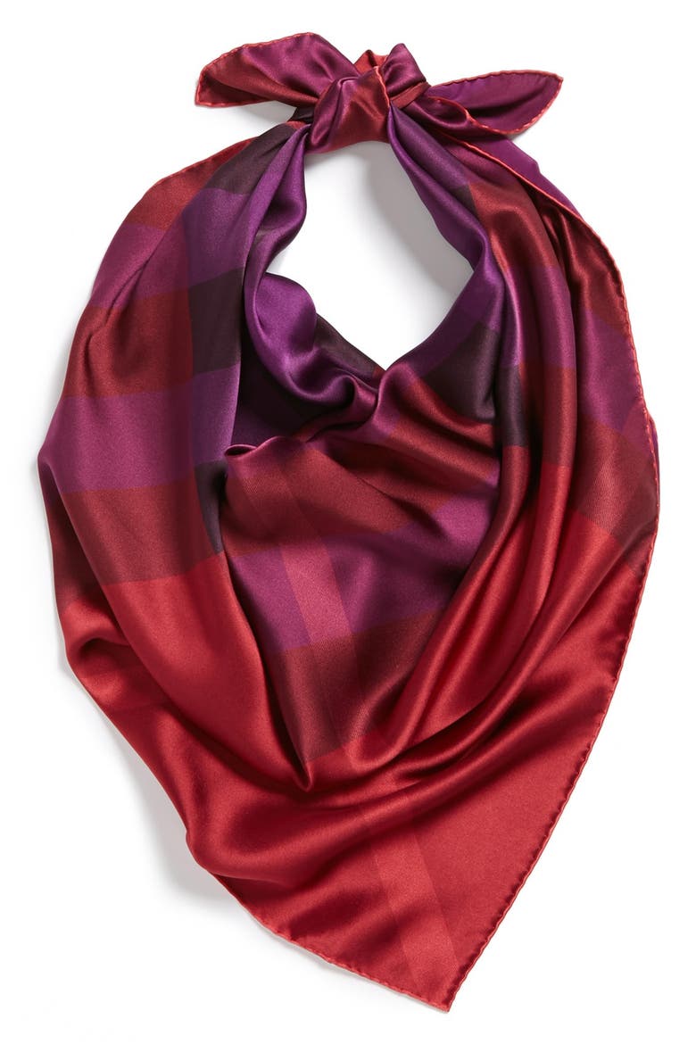 Check Silk Scarf, Main, color, ALIZARIN CRIMSON CHECK