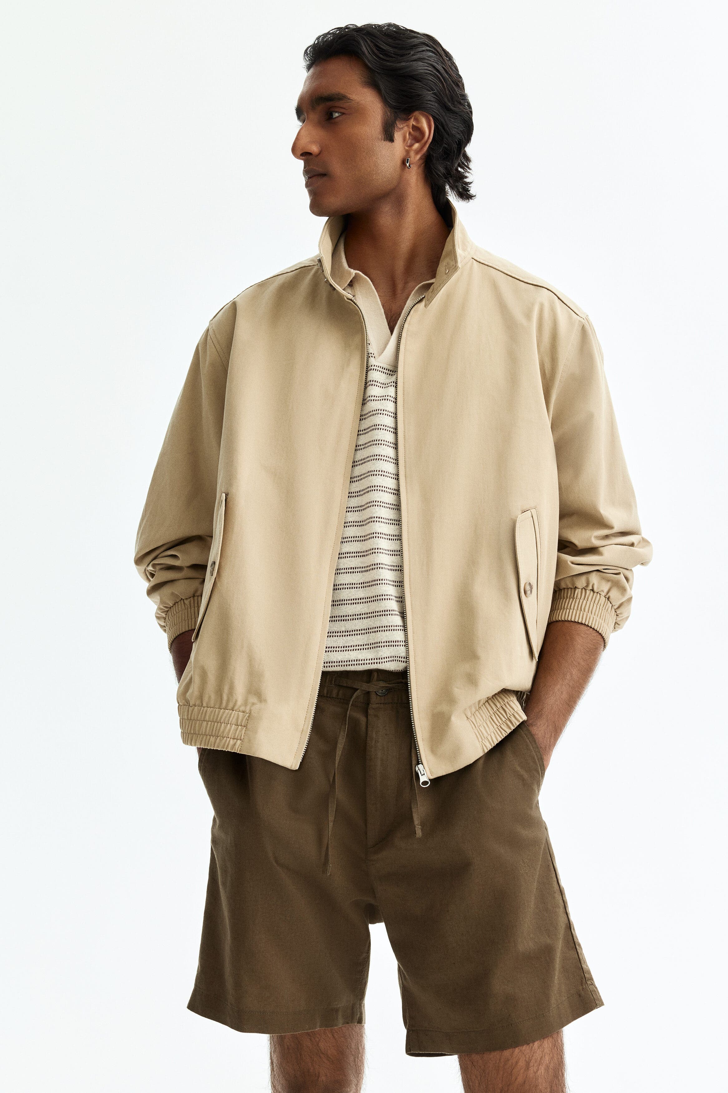 Regular-fit linen-blend shorts - image 4