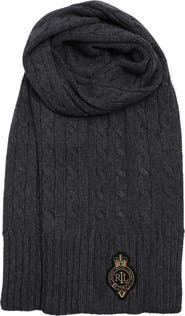 Lauren Ralph Lauren Cable Crest Patch Scarf