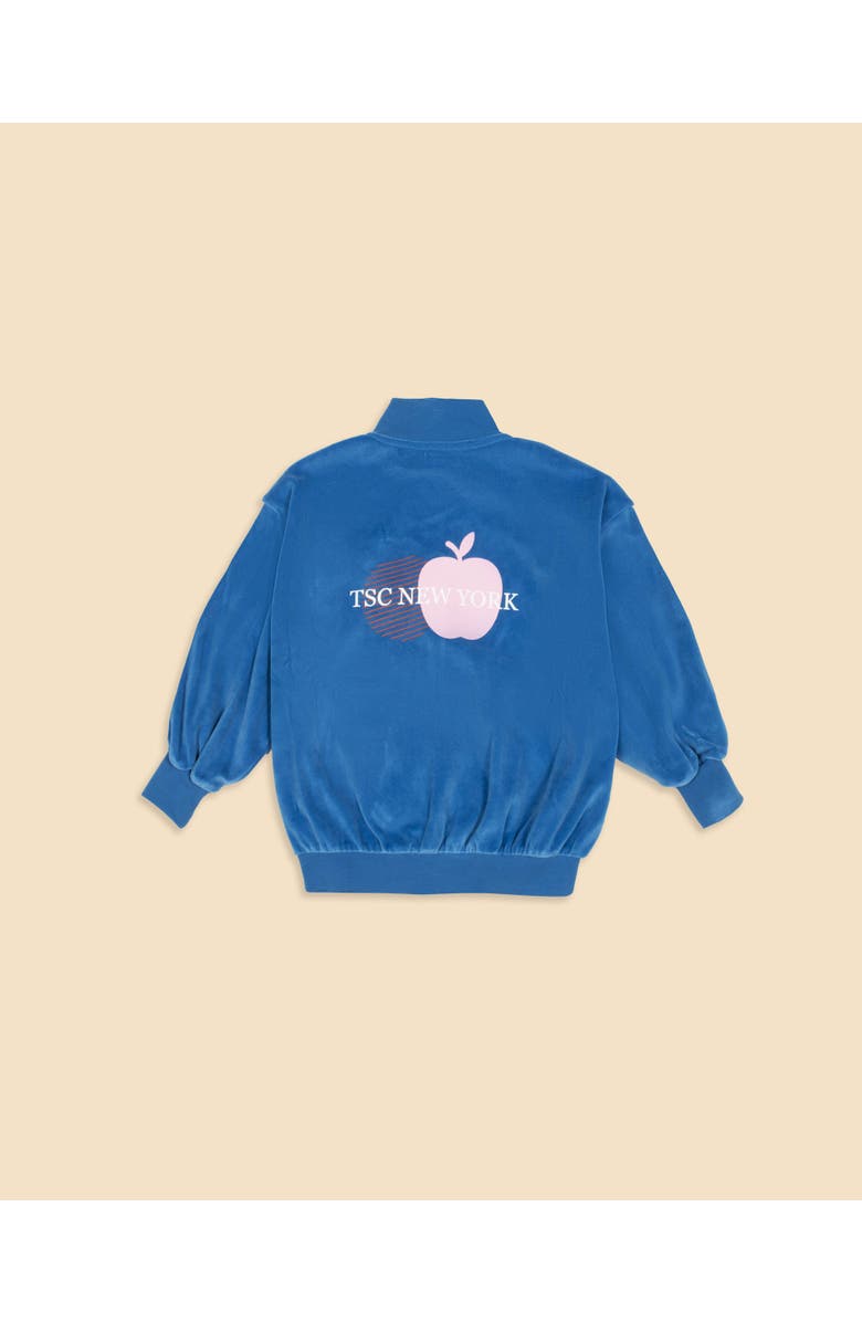 The Sunday Collective Velour Track Jacket, Alternate, color, Blue Note