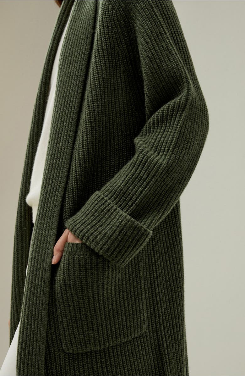 Lilysilk Women's LILYSILK X LYDIA MILLEN 'Evergreen' Cardigan, Alternate, color, Avocado Green