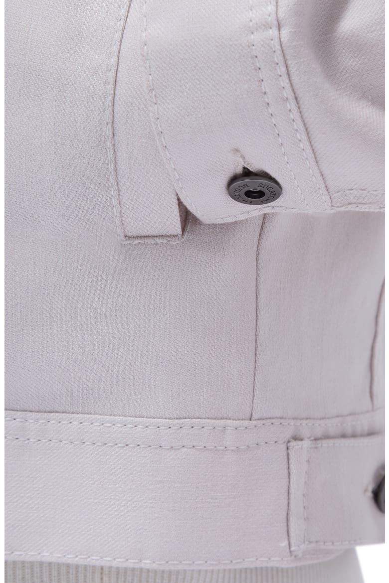 Stretch Linen & Cotton Trucker Jacket, Alternate, color, STONE