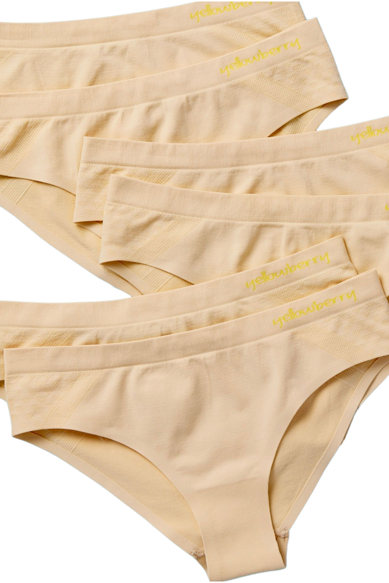 6PK Seamless Bikini Underwear with Bonded Seam, Alternate, color, Doe