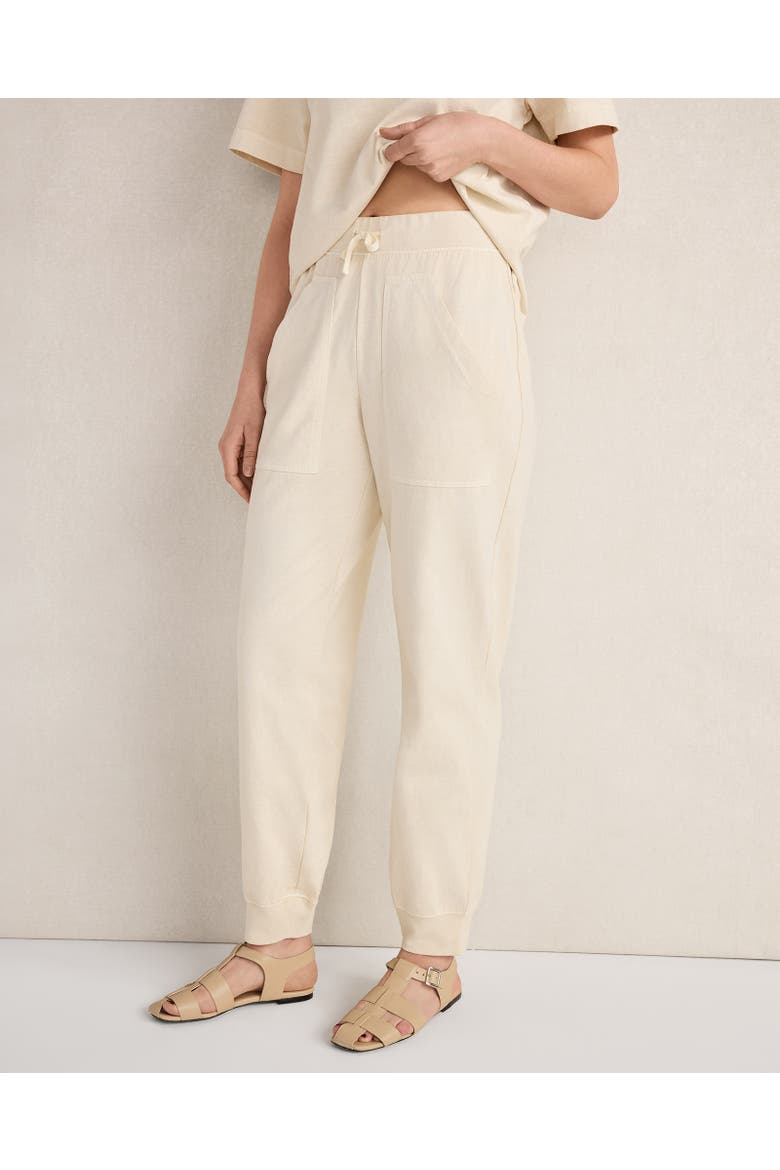 Garment-Dyed Organic Cotton Jersey Knit Joggers, Main, color, Garment Dye Misty Beige