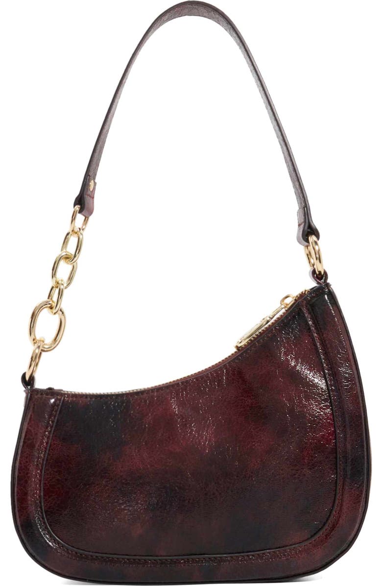 Dune London Direction Faux Leather Shoulder Bag, Alternate, color, Purple