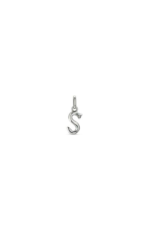 Sterling Silver-Plated Letter S Charm