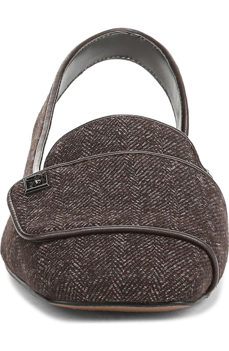 Franco Sarto Teagan Slingback Half d'Orsay Flat, Alternate, color, Dark Brown