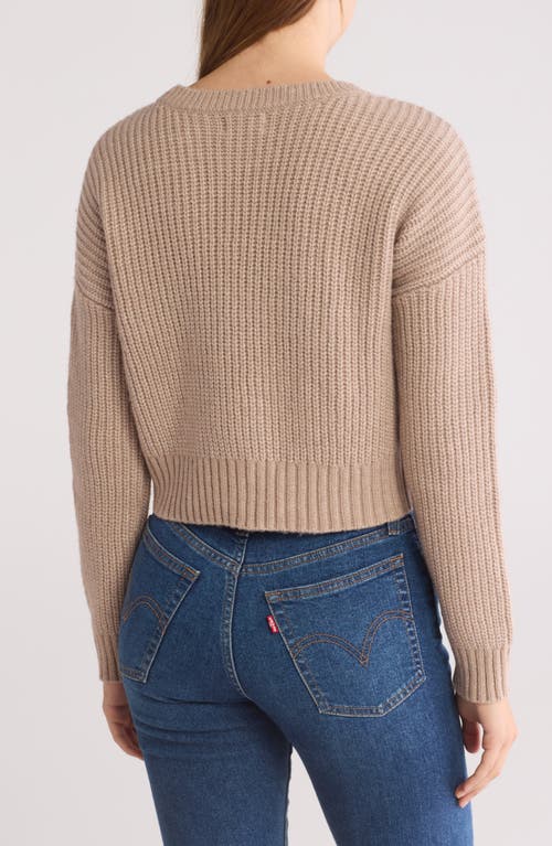 Nyc Knits By The Sweater Dept Bow Cable Stitch Sweater In Taupe Combo