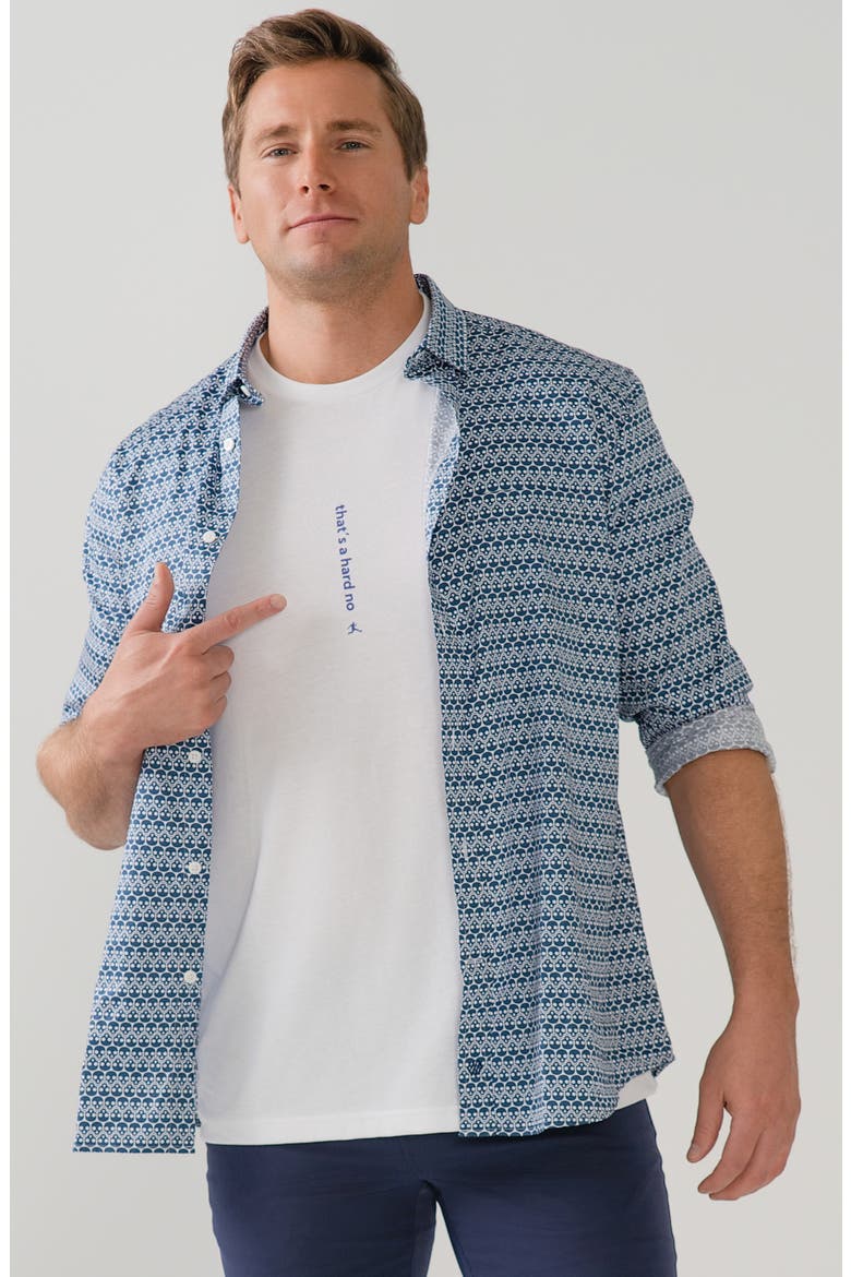 That's a Hard No Crewneck Graphic Undershirt, Alternate, color, WHITE