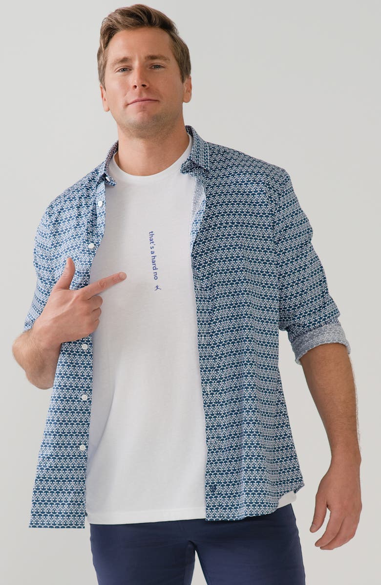 BORED REBEL That
s a Hard No Crewneck Graphic Undershirt, Alternate, color, White